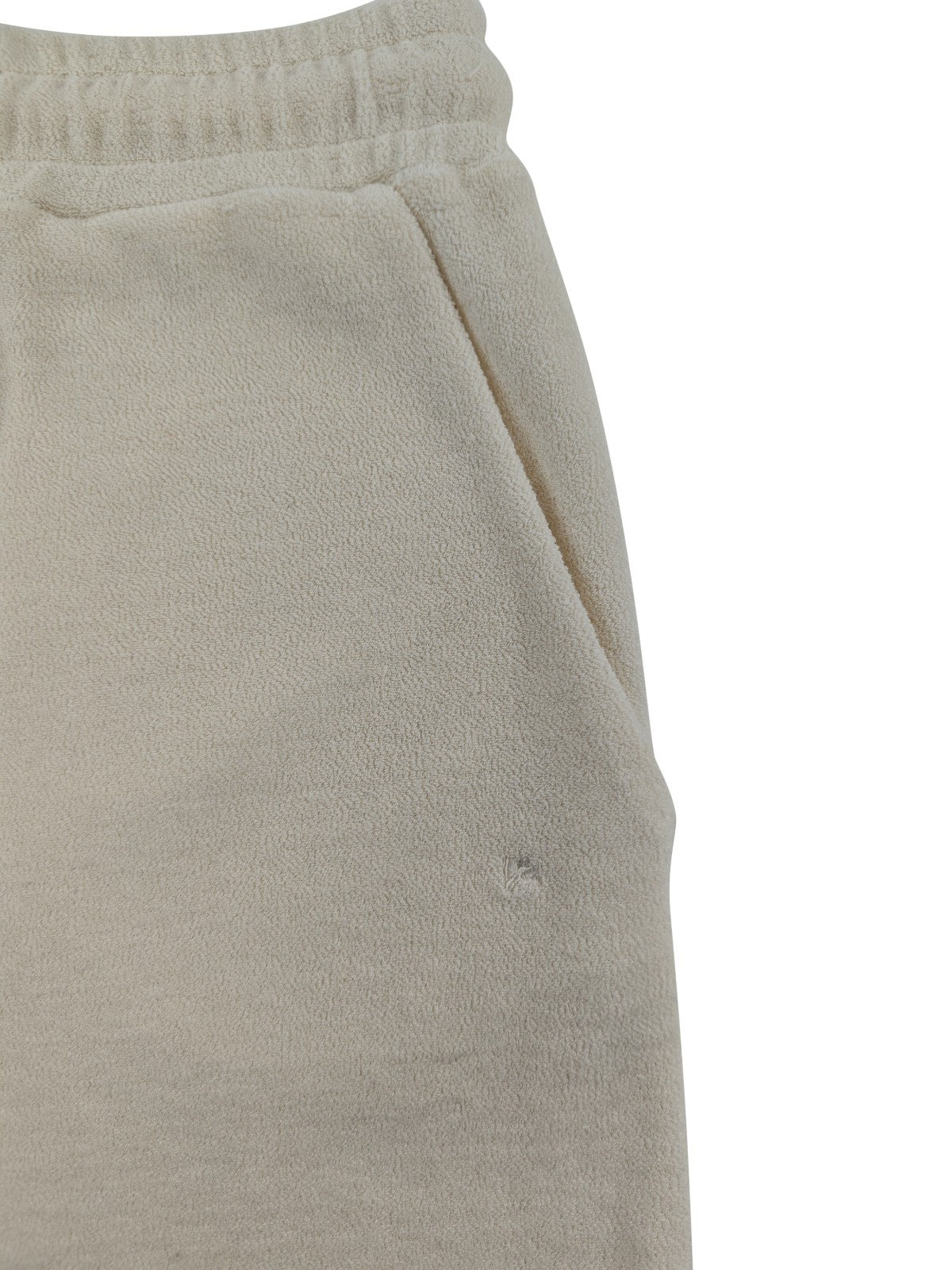 $1250 ISAIA NAPOLI Ivory Terry Short Tracksuit Cotton Silk Size M