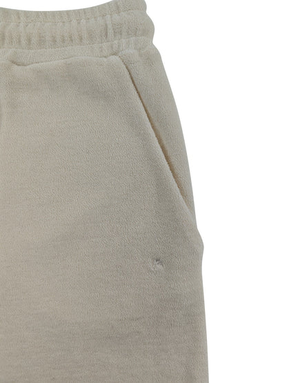 $1250 ISAIA NAPOLI Ivory Terry Short Tracksuit Cotton Silk Size M