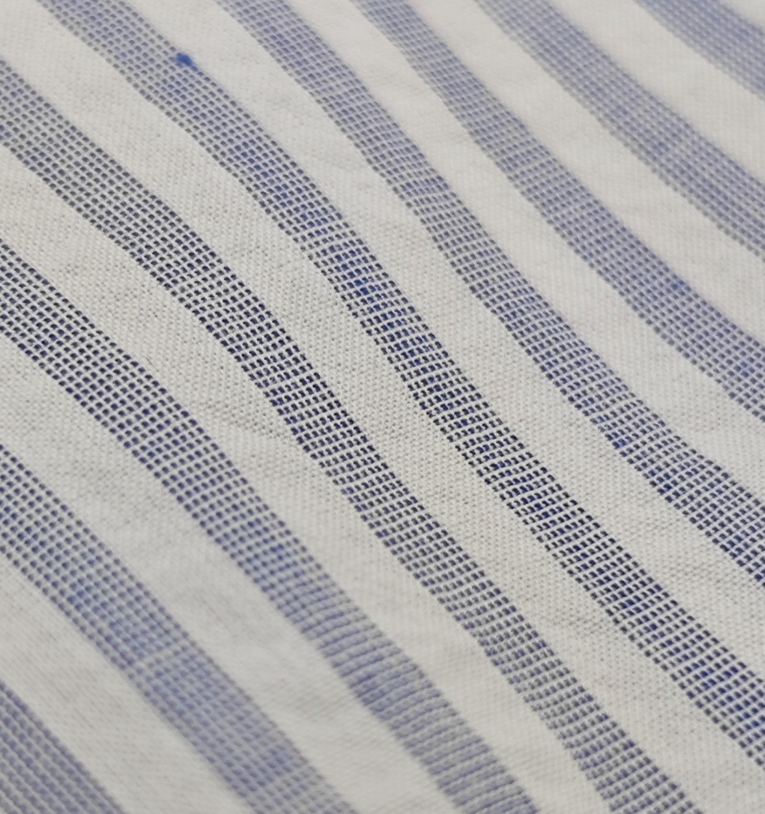 770$ ISAIA NAPOLI "Mix" White / Blue Striped Dress Shirt Seersucker Cotton