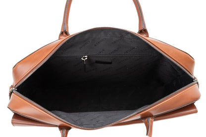 $1090 Testoni Bologna Caramel Briefcase PC Case Deluxe Antiqued Calf 