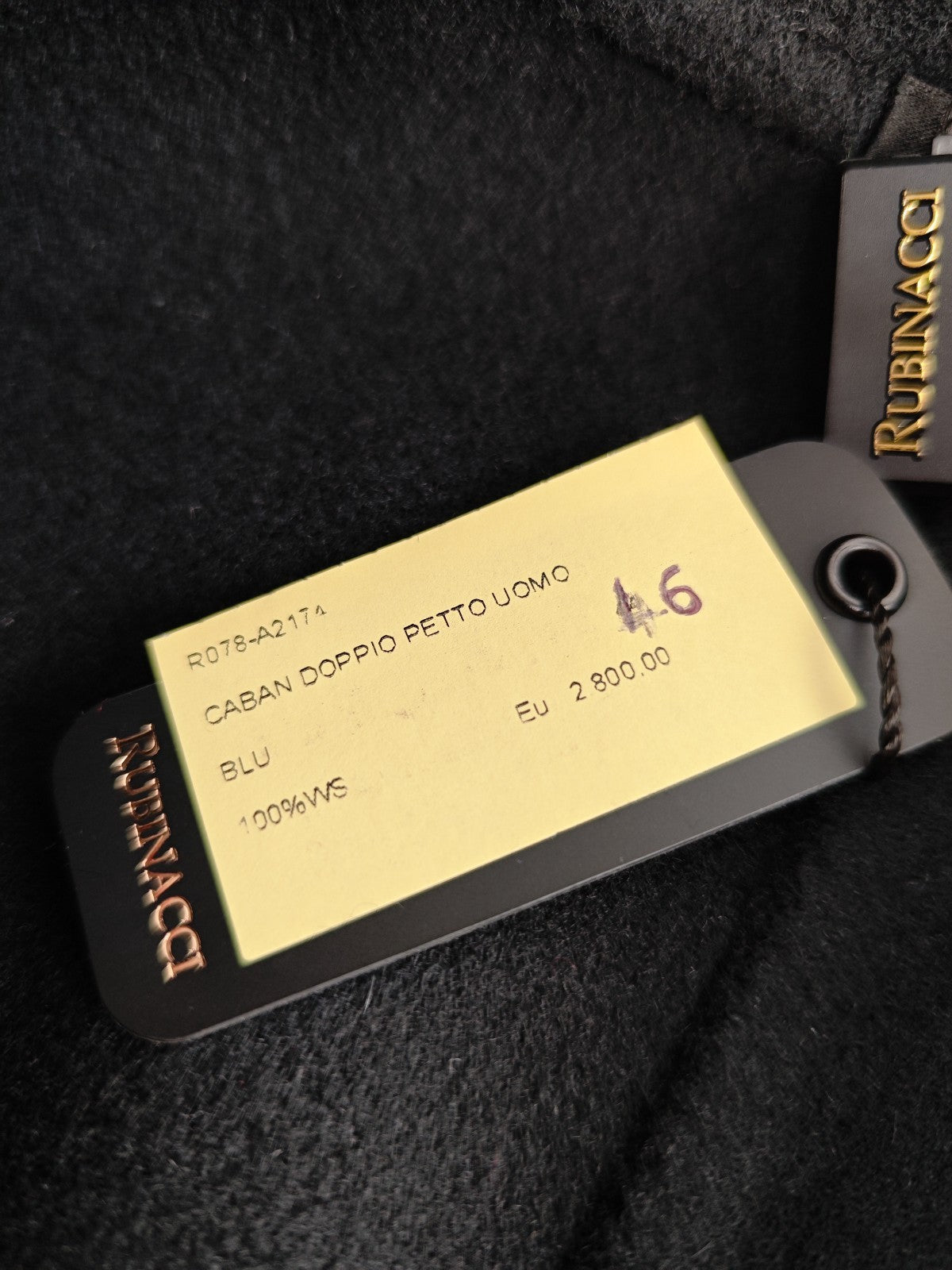 $3250 RUBINACCI NAPOLI Blue Caban Coat Jacket 100% Cashmere 36 US / 46 EU ( S )