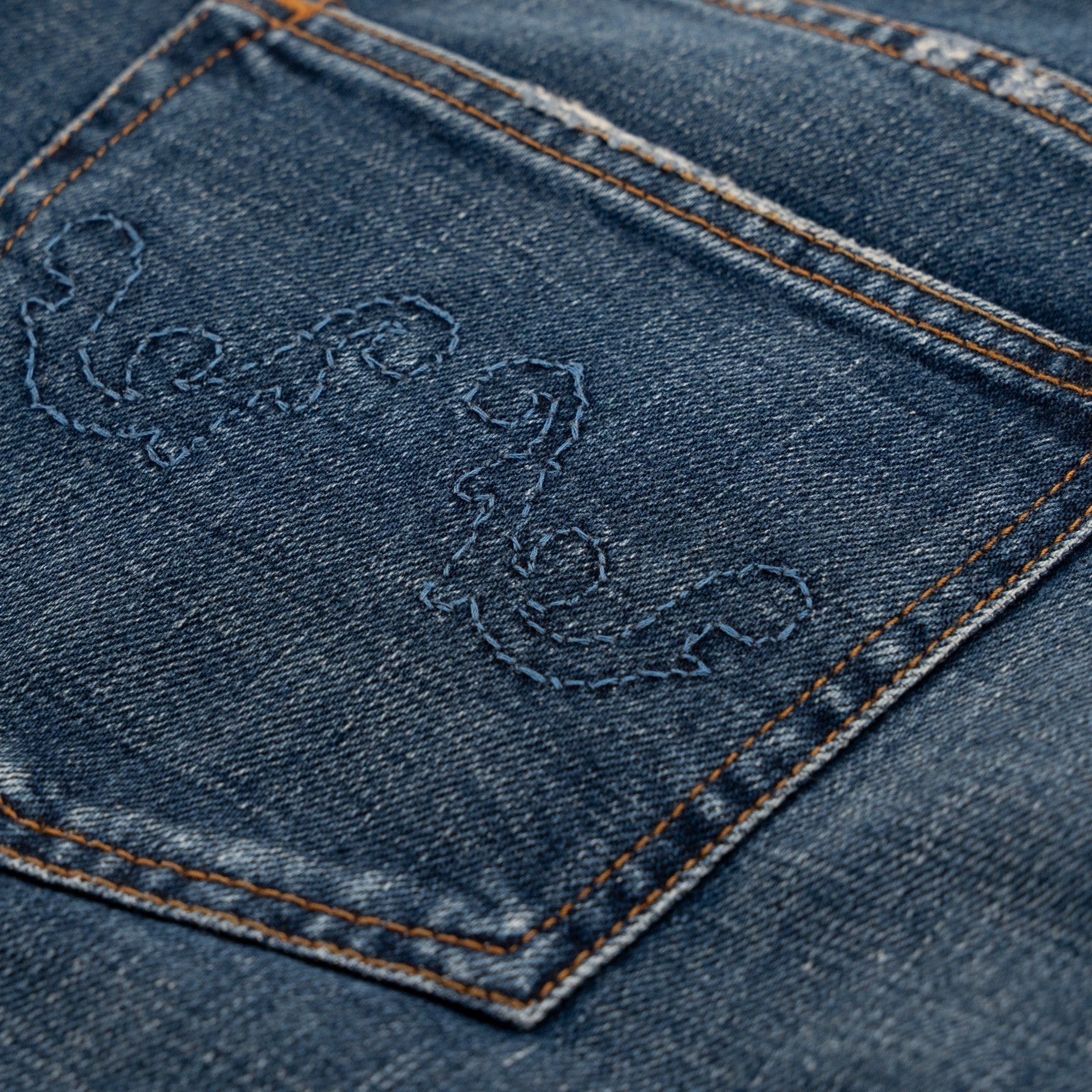 415$ LUIGI BORRELLI NAPOLI Dark Blue Denim Jeans Pant Twill Cotton Made in Italy