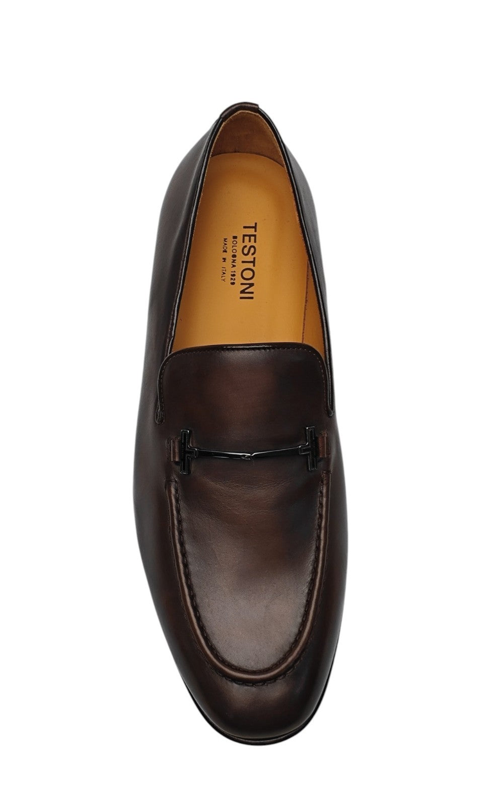 1250$ TESTONI Loafer BOLOGNESE CONSTRUCTION Calf Brown 8 UK / 9 US / 42 IT