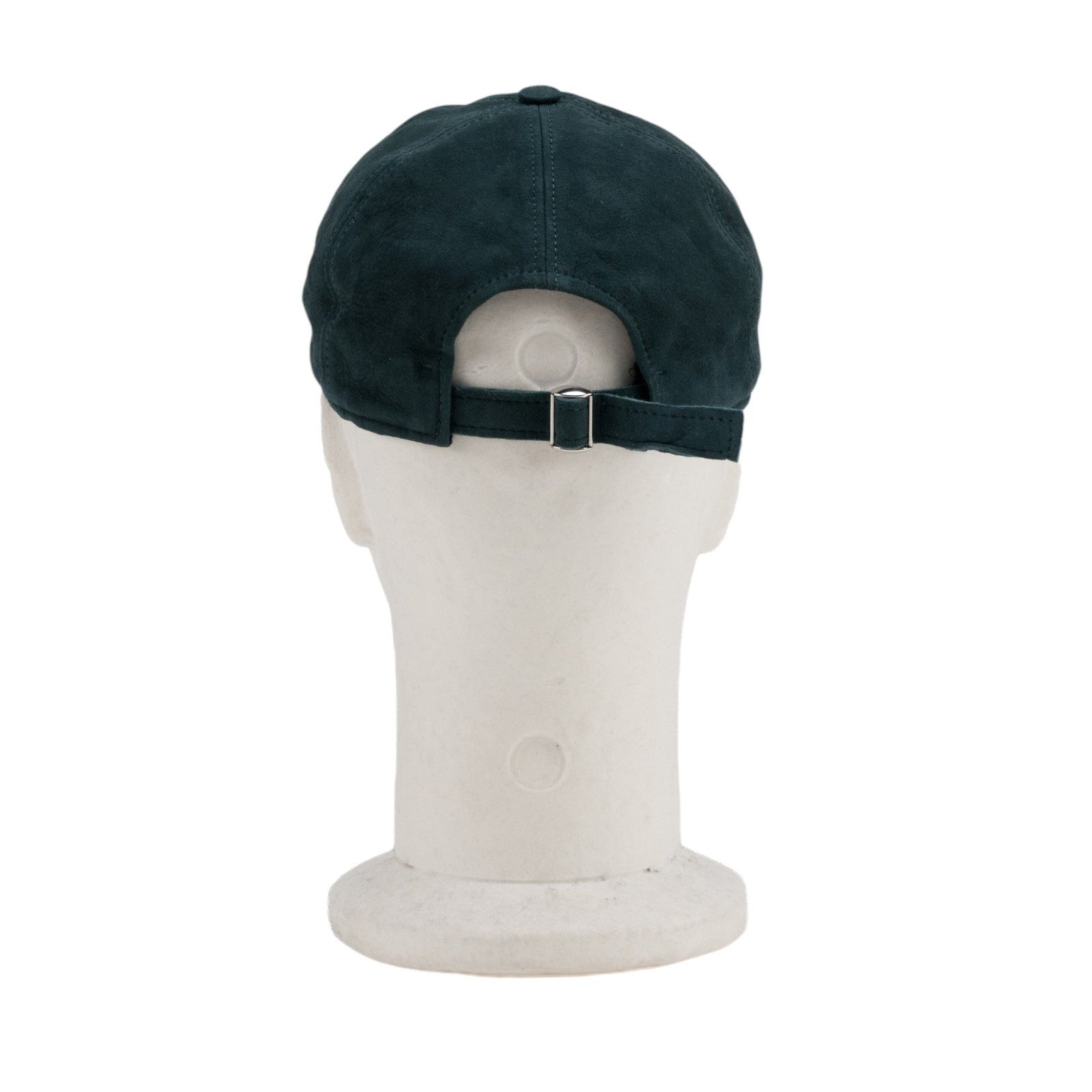 650$ ISAIA NAPOLI Dark Green 100% Suede Leather 6-Panel Baseball Cap - Size 58