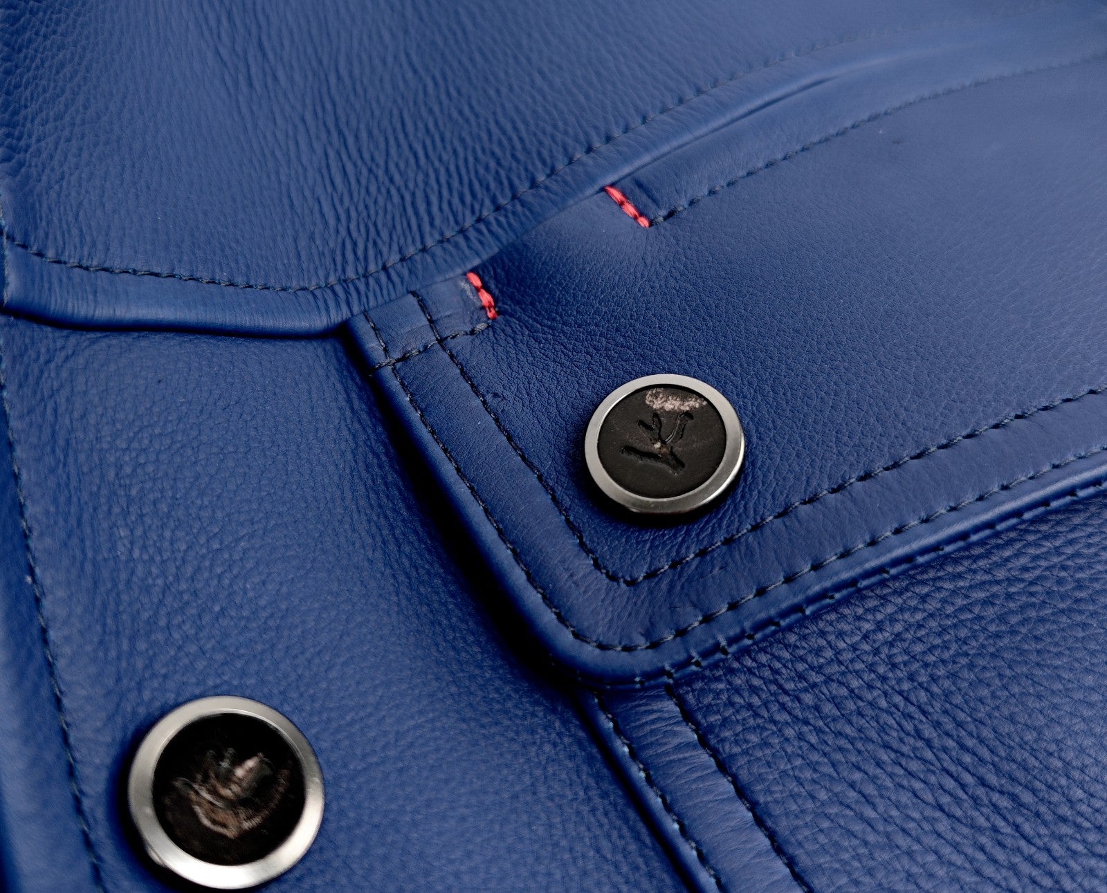 $6890 ISAIA NAPOLI Blue Belted Trench Jacket Calf Leather 38 US / 48 EU