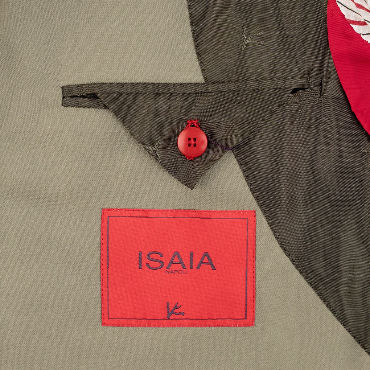 $6600 ISAIA "Capri" Taupe Hand-Sewn Suit Fine Wool Solid 36 US / 46 EU 8R