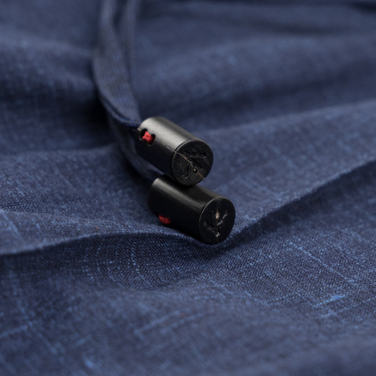975$ ISAIA Dark Blue Drawstring Short Pant Wool - Silk - Linen  38 US / 54 EU R