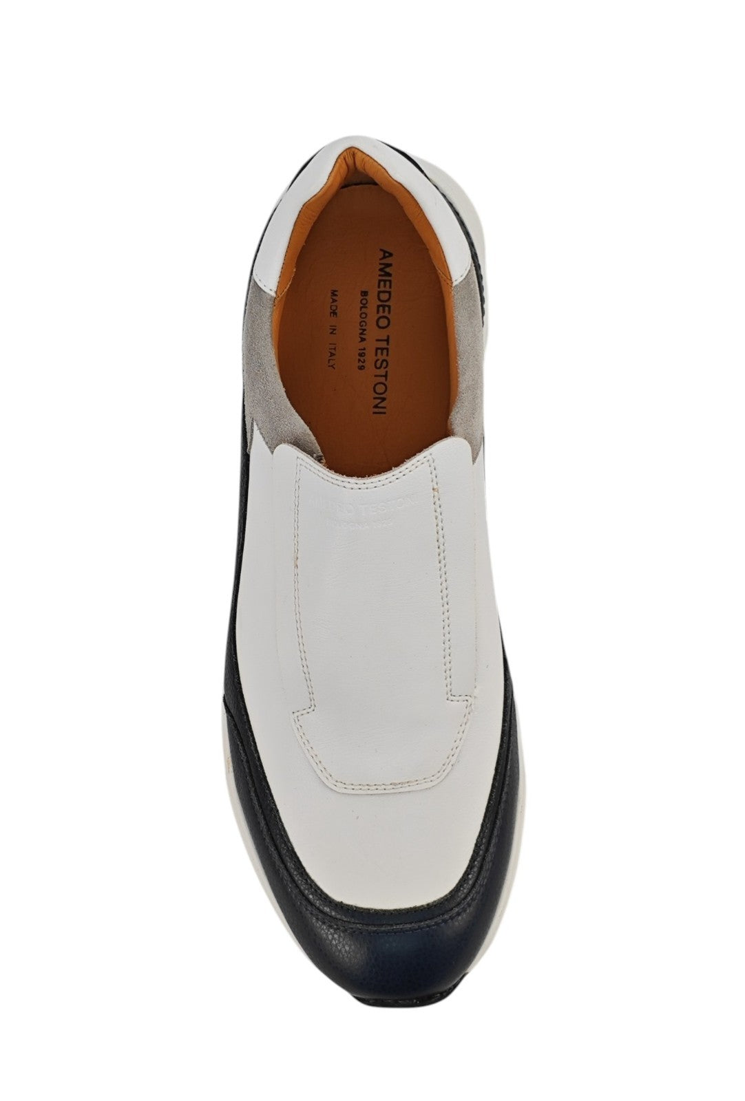 1100$ TESTONI "Cagliari" SlipOn Sneaker Karibu Calf + Suede 8 UK  / 9 US / 42 IT