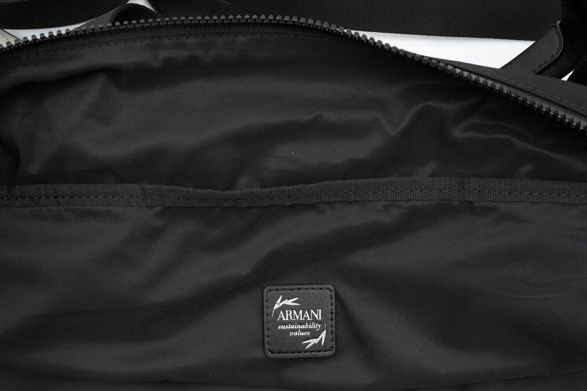 $1995 GIORGIO ARMANI Black Label LARGE Duffle Bag Travel + Mini Shopper Bag