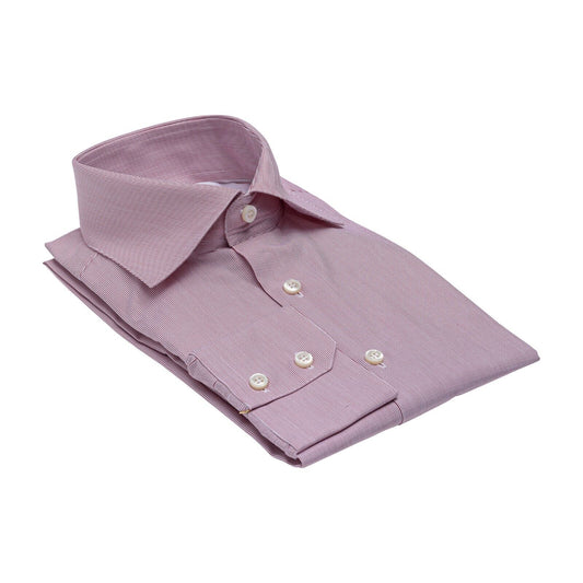 690$ ITALIAN LUXURY GERLIN Shirt Red - White Striped Cotton  2AO ZILLI