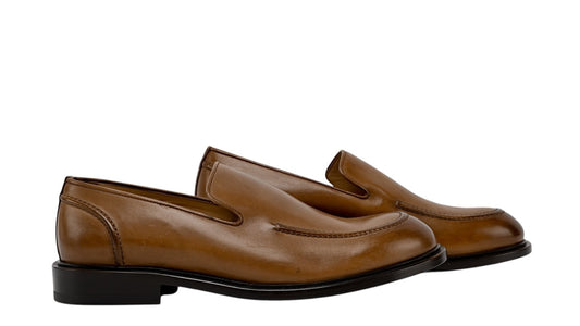 1300$ TESTONI Loafer Bolognese Construction Lux Calf Brown 8 UK / 9 US / 42 IT