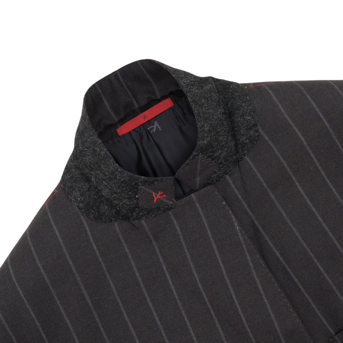 $6850 ISAIA NAPOLI "Gregorio" Dark Gray Suit Hand-Sewn Fine Wool Striped