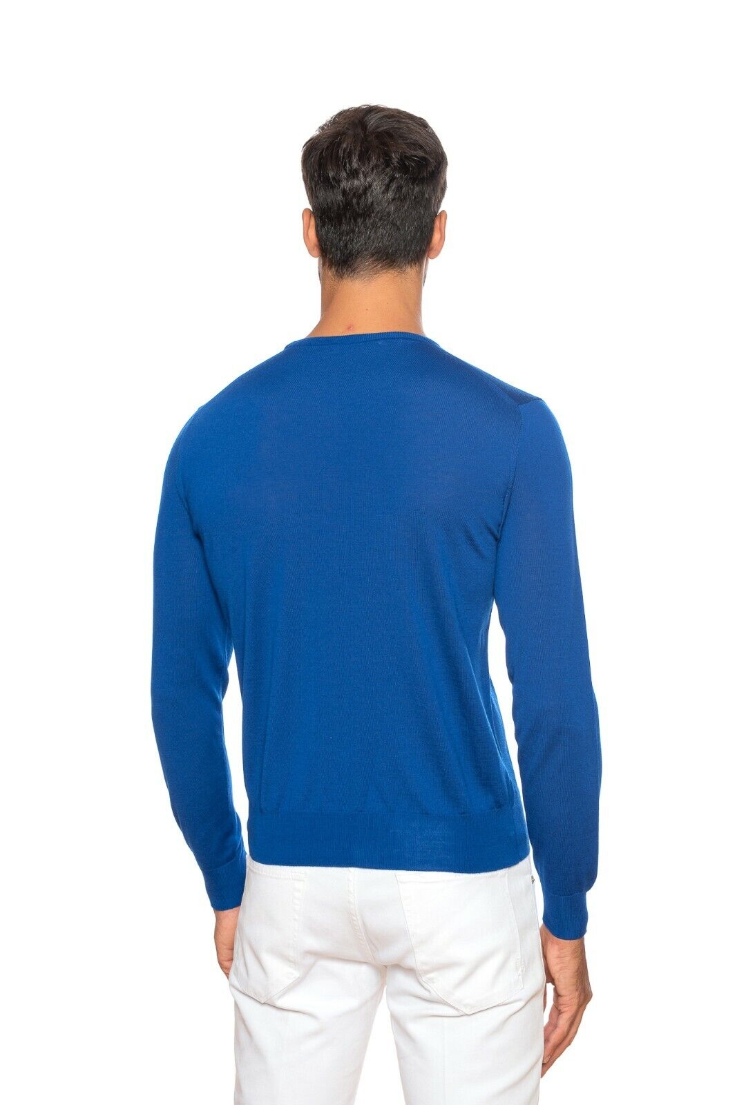 FILIPPO DE LAURENTIIS Sweater Blue Merino's Wool Superfine 120's  36 US / 46 EU