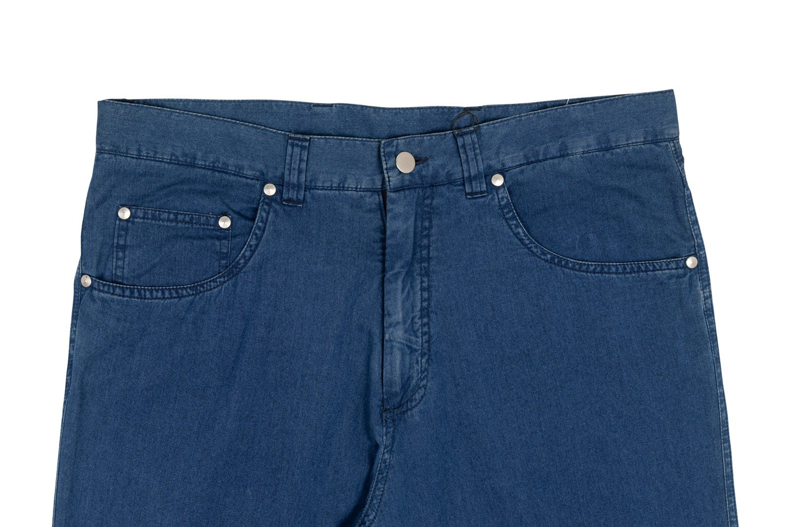 580$ RUBINACCI NAPOLI Denim Blue Jeans Pant Wide Leg Cotton 34 US / 50 EU