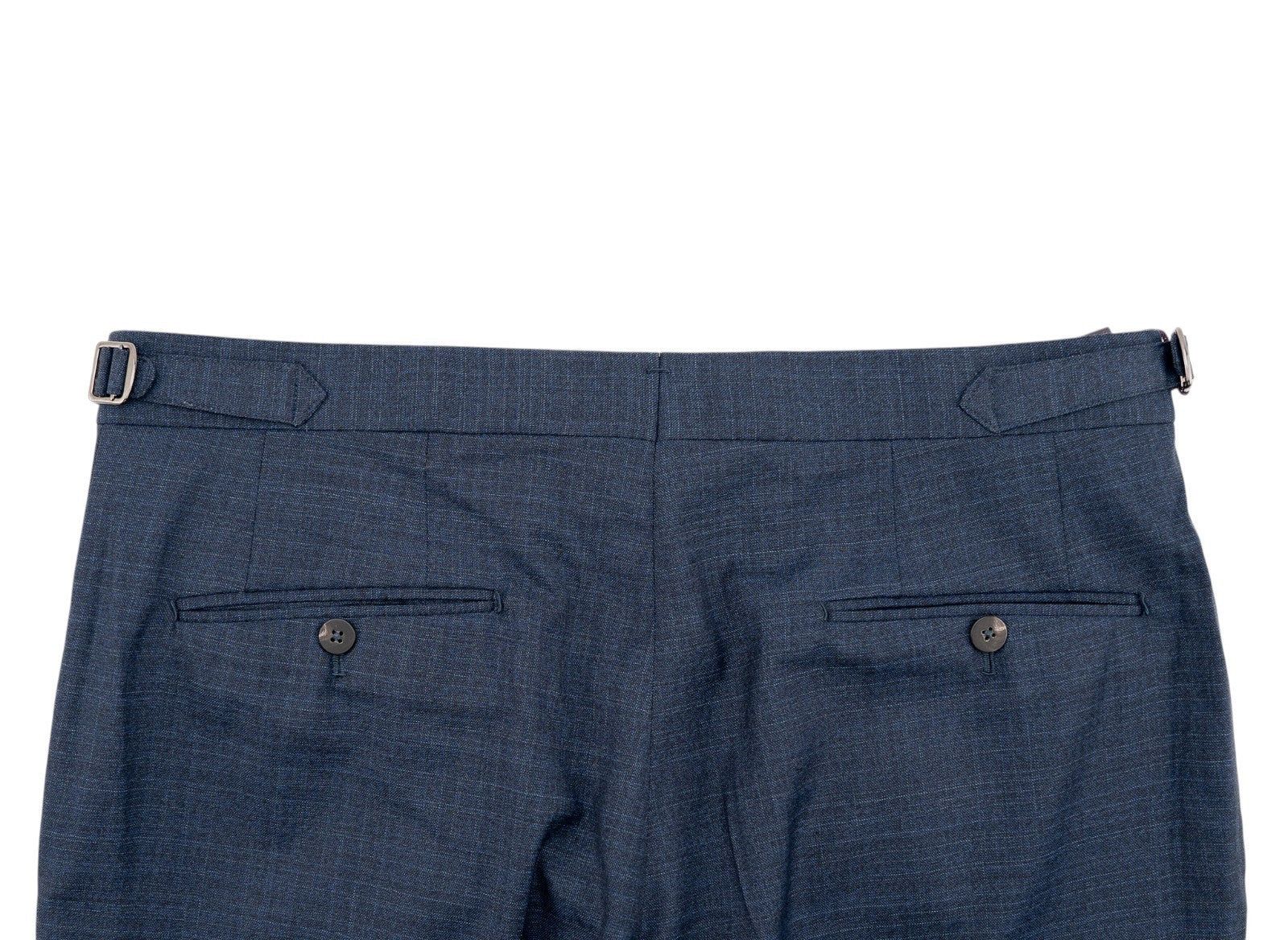 1550$ ISAIA Hand-Sewn Tapered Dress Pant Fine Wool Blue 36 US / 52 EU