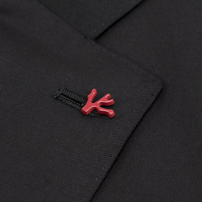 $7120 ISAIA "Gregorio" Black Suit Hand-Sewn Wool Aquaspider Water Repellent