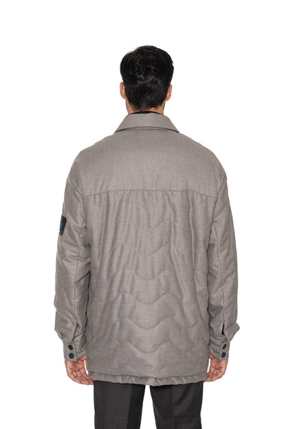 $2200 KITON KNT Sand Padded Overcoat Trench Coat Jacket Fine Wool