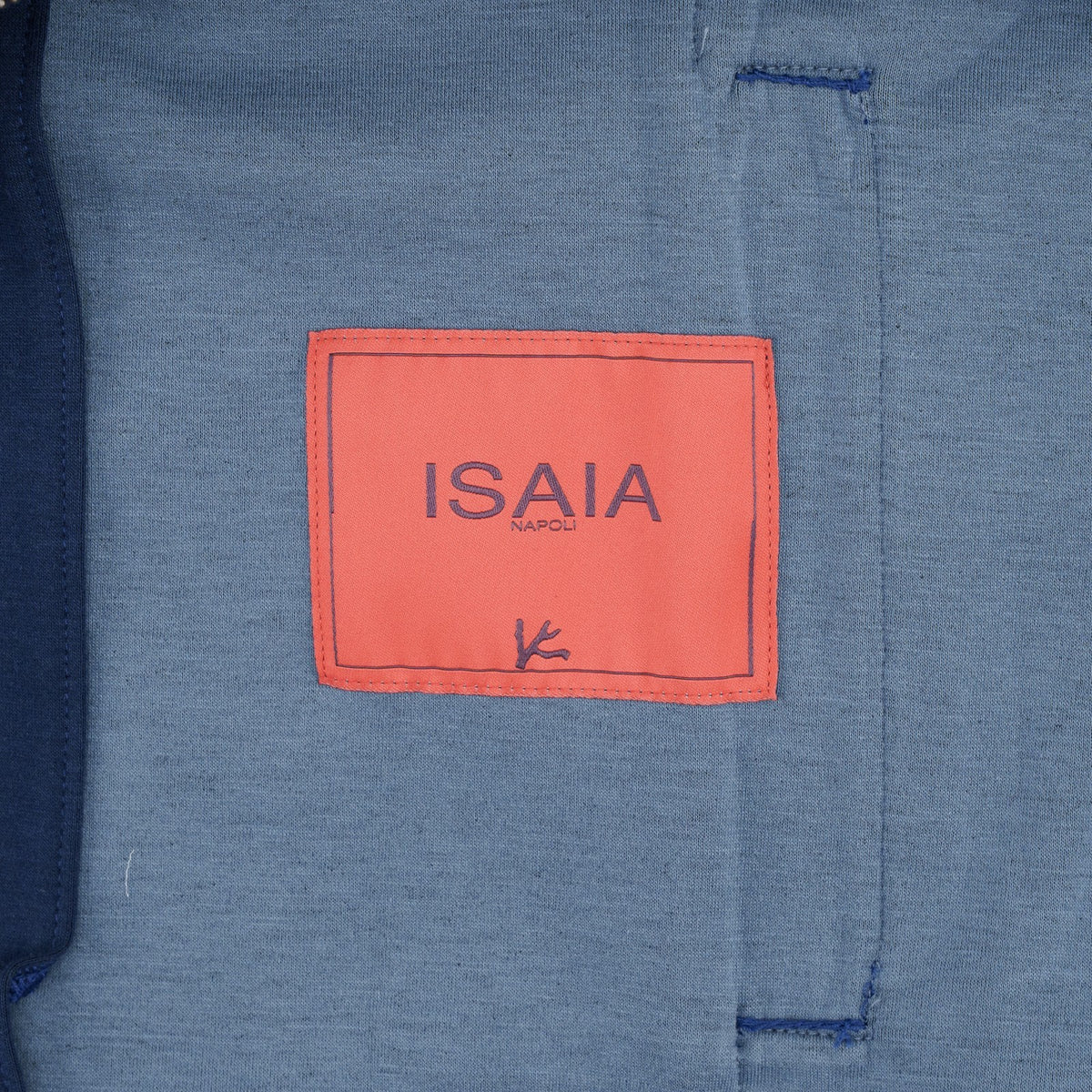 $1450 ISAIA NAPOLI Blue Full Zip Track Jacket Jersey Cotton Size XL
