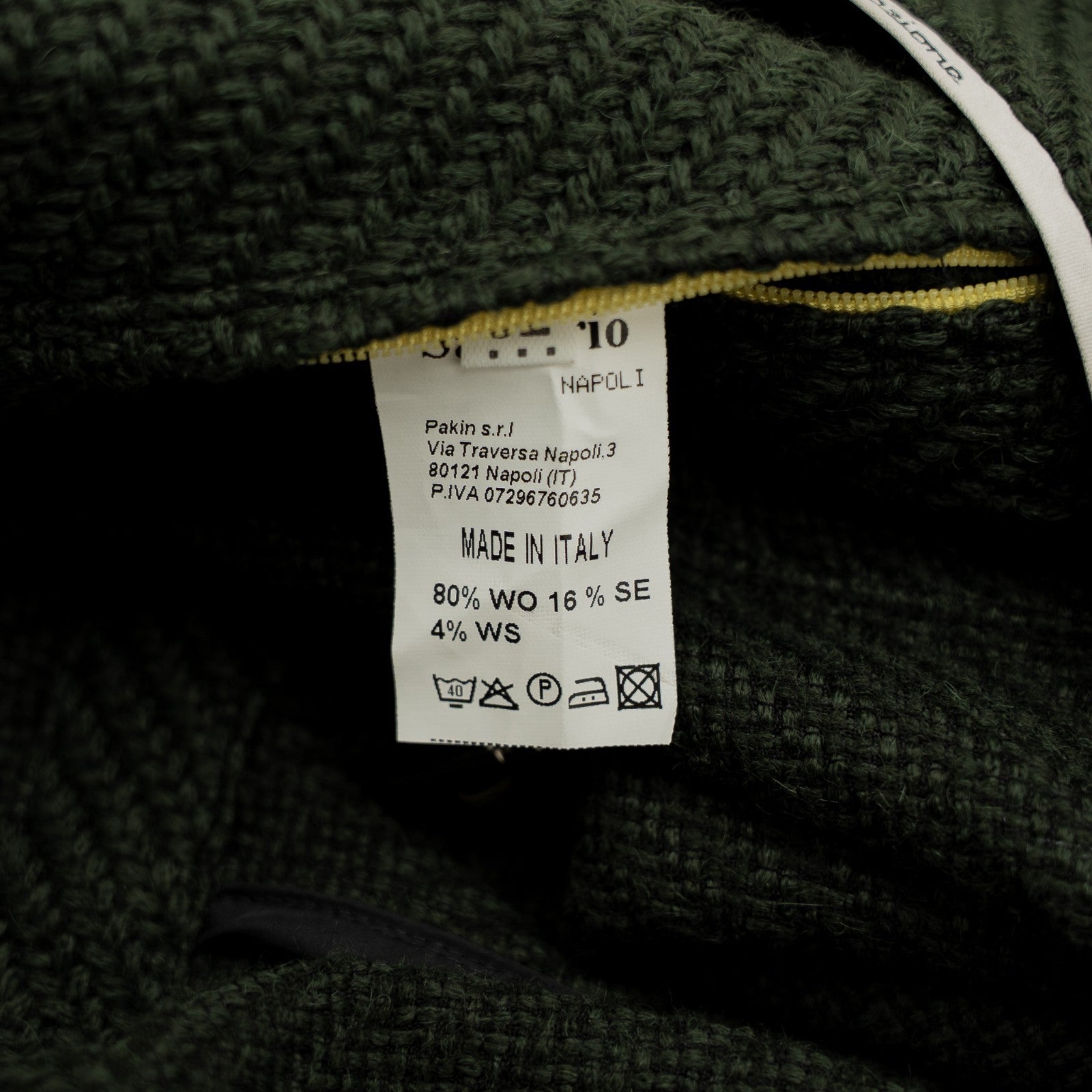 1700$ SARTORIO KITON NAPOLI Green Jacket Coat Wool Silk Cashmere 42 US / 52 EU