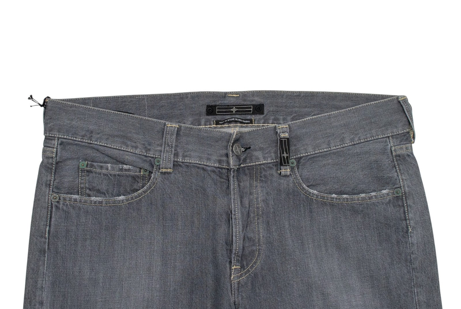 405$ STONE ISLAND Gray Jeans Pant 100% Denim Cotton Straight Fit 36 US / 52 EU