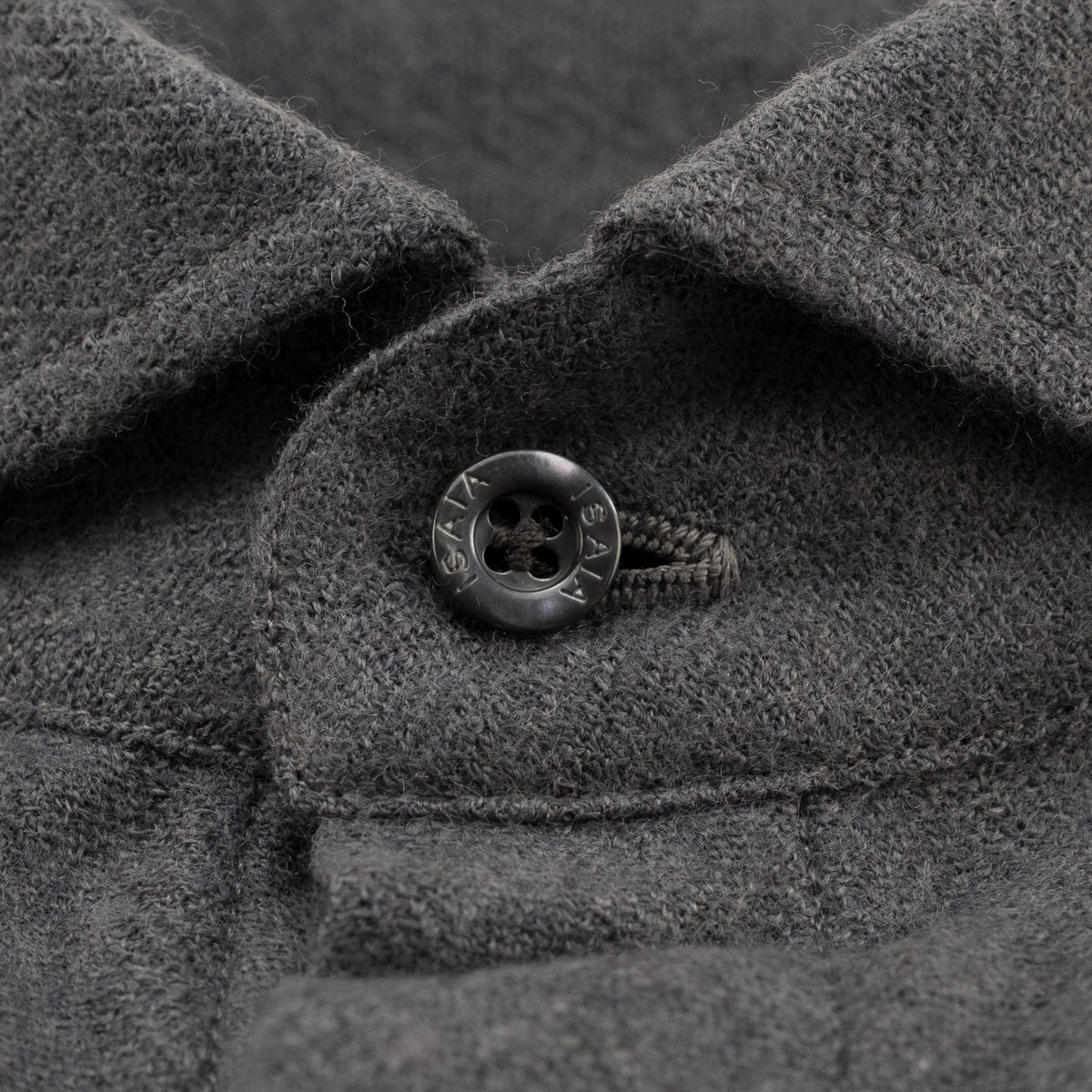 1450$ ISAIA NAPOLI Gray Hand-Sewn Shirt Soft Wool  16 - 41