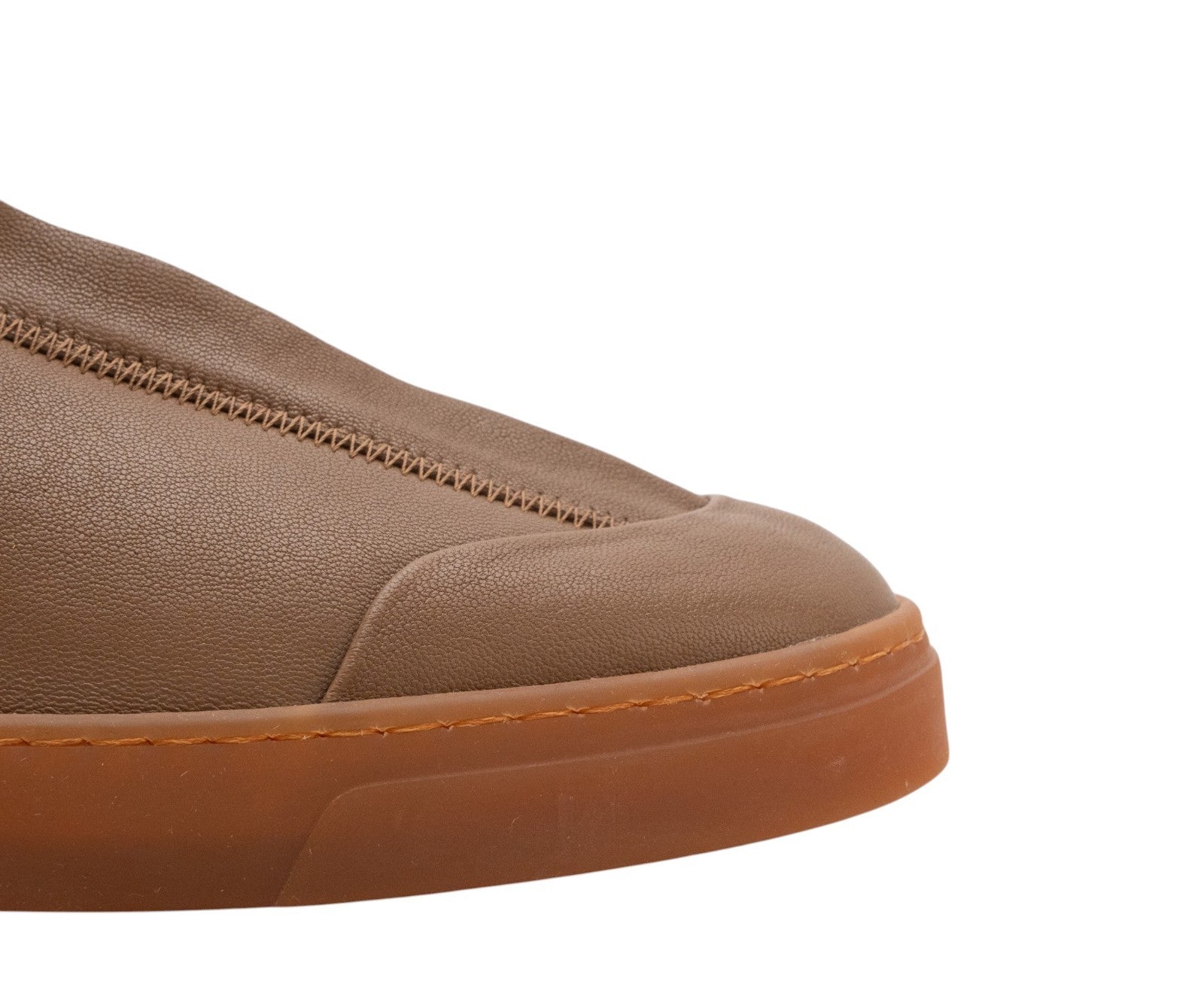 1450$ GIORGIO ARMANI Runway Sandal Zip Shoes With Cut-Outs Light Brown Leather