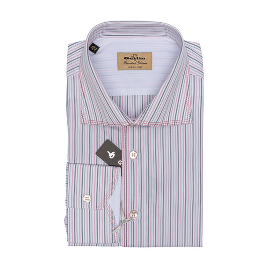 690$ LUXURY GERLIN Shirt TRIPLE STITCHED ALUMO Cotton 16 - 41  1O ZILLI