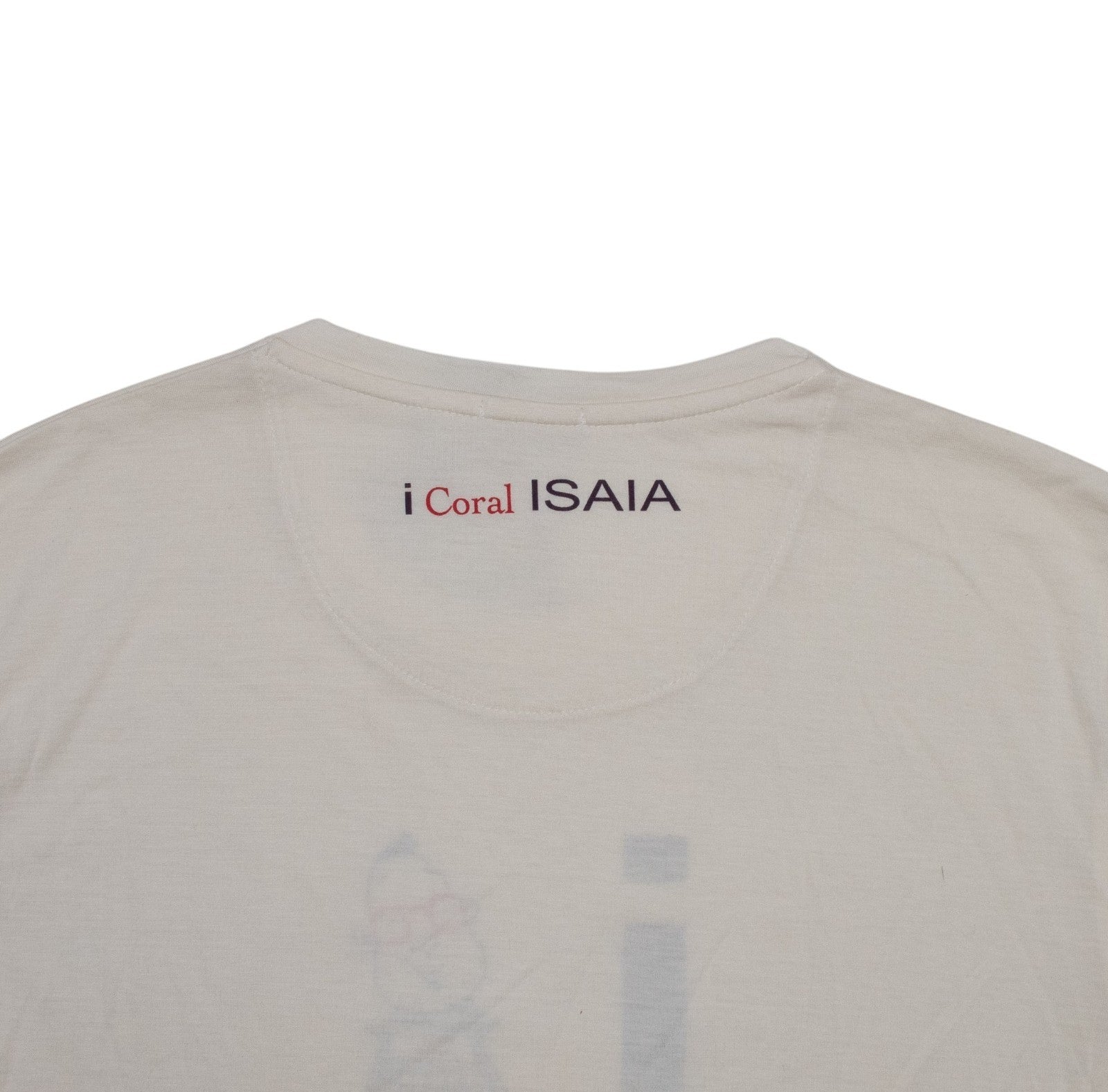 550$ ISAIA NAPOLI "I Love Tokyo" T-Shirt White Cotton Silk Size L Made in Italy