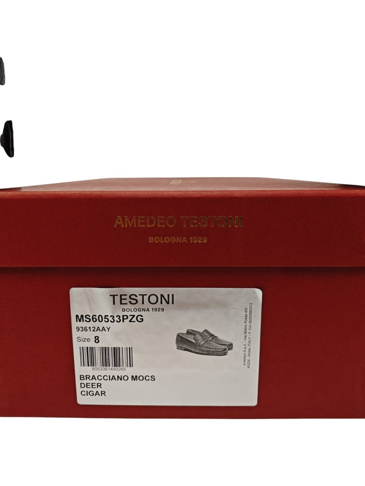 1250$ TESTONI "Piuma" Penny Loafer Shoes Deerskin Cigar 8 UK / 9 US / 42 IT