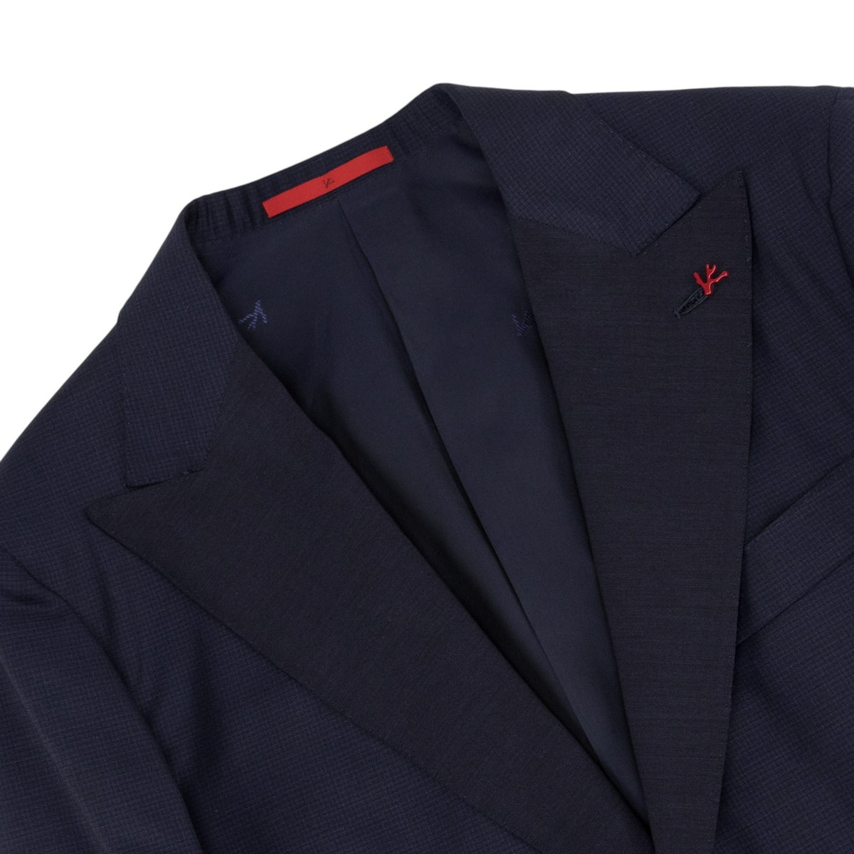 $7120 ISAIA NAPOLI Blue Navy Tuxedo Suit Fine Wool 170's & Silk   36 US 46 EU 8R