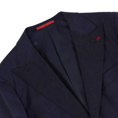 $7120 ISAIA NAPOLI Blue Navy Tuxedo Suit Fine Wool 170's & Silk   36 US 46 EU 8R