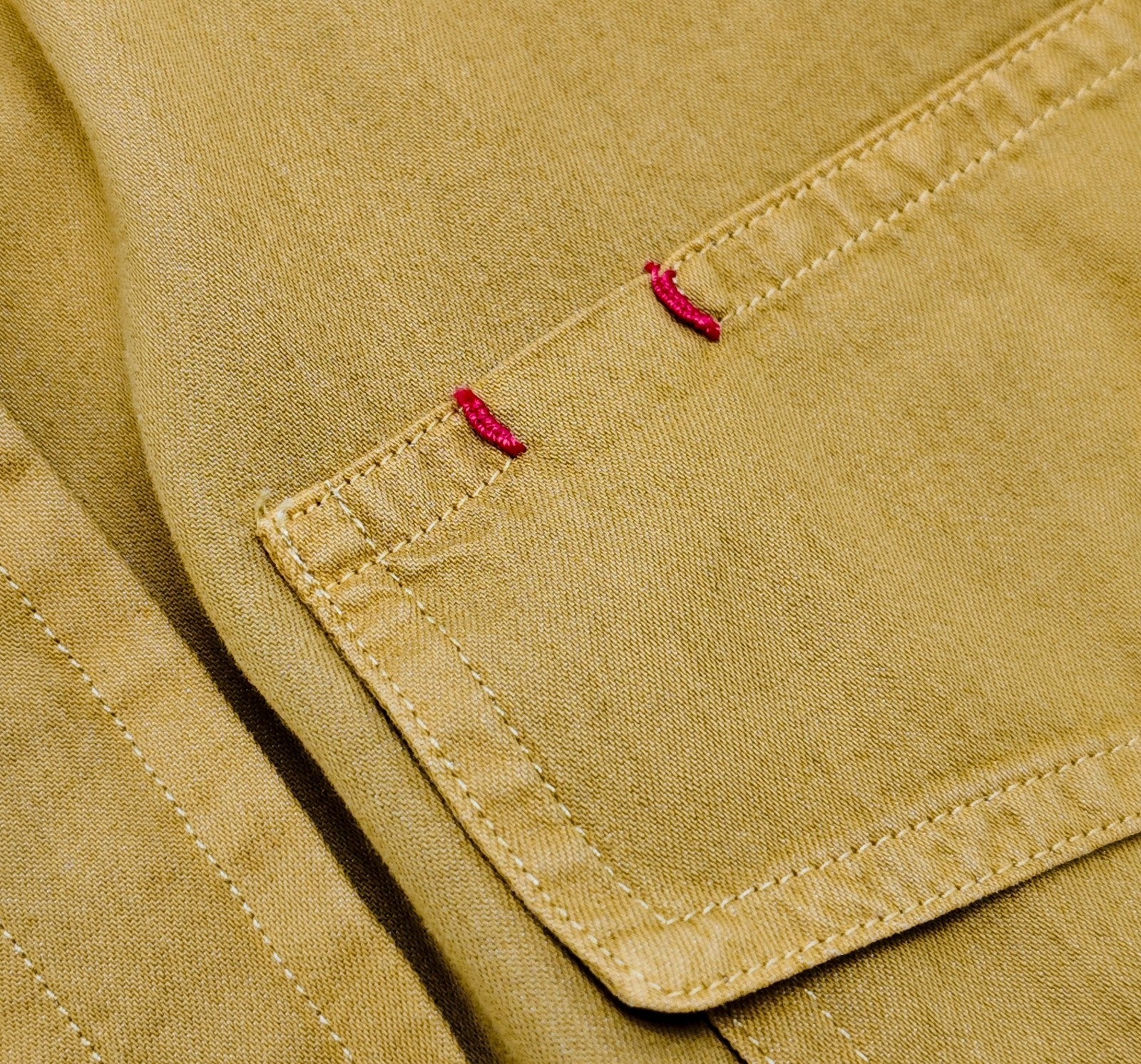$1250 ISAIA NAPOLI Mustard Hand-Sewn Overshirt Jacket Cotton - Silk
