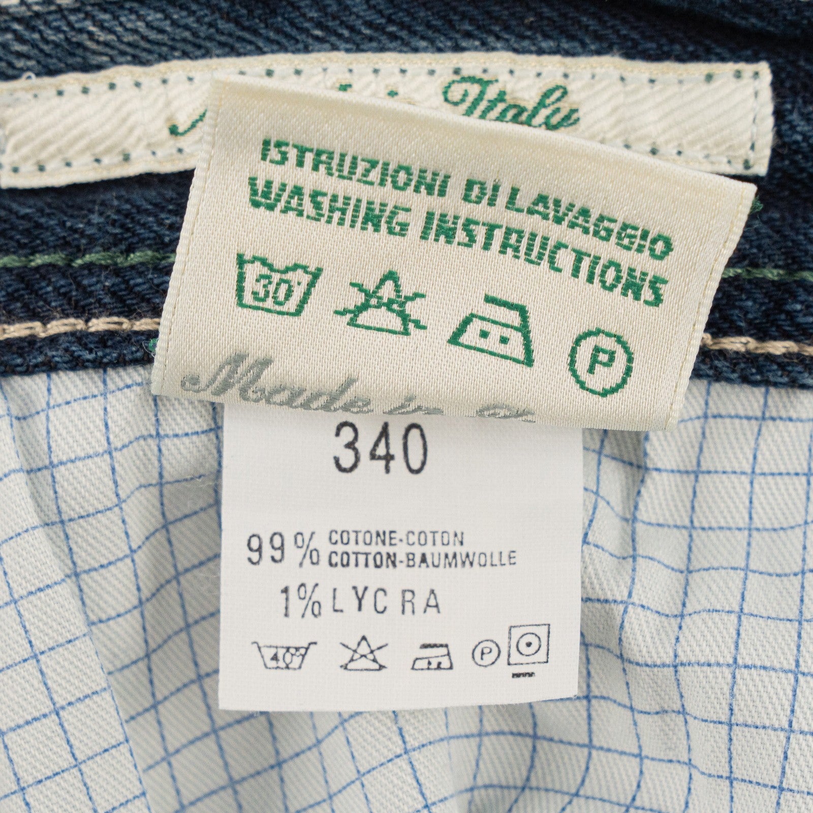 415$ LUIGI BORRELLI NAPOLI Washed Blue Denim Jeans Cotton 36 US / 52 EU