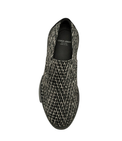 1150$ GIORGIO ARMANI Runway Shoes Woven Mesh Tech + Suede 5 UK / 6 US / 39 IT