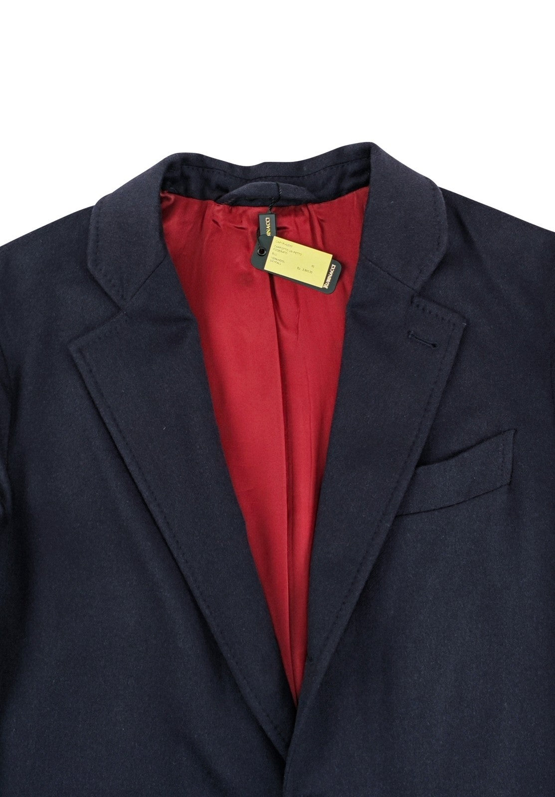 $3400 RUBINACCI "Skyfall 007" Blue Long Coat 100% Cashmere 40 US / 50 EU