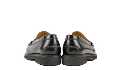 1050$ TESTONI "Mocs" Penny Loafer Shoes Calf Black 8 UK / 9 US / 42 IT
