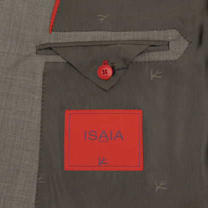 $7255 ISAIA NAPOLI "Sanita" Taupe Suit Extralight Fine Wool 50 US / 60 EU 8R