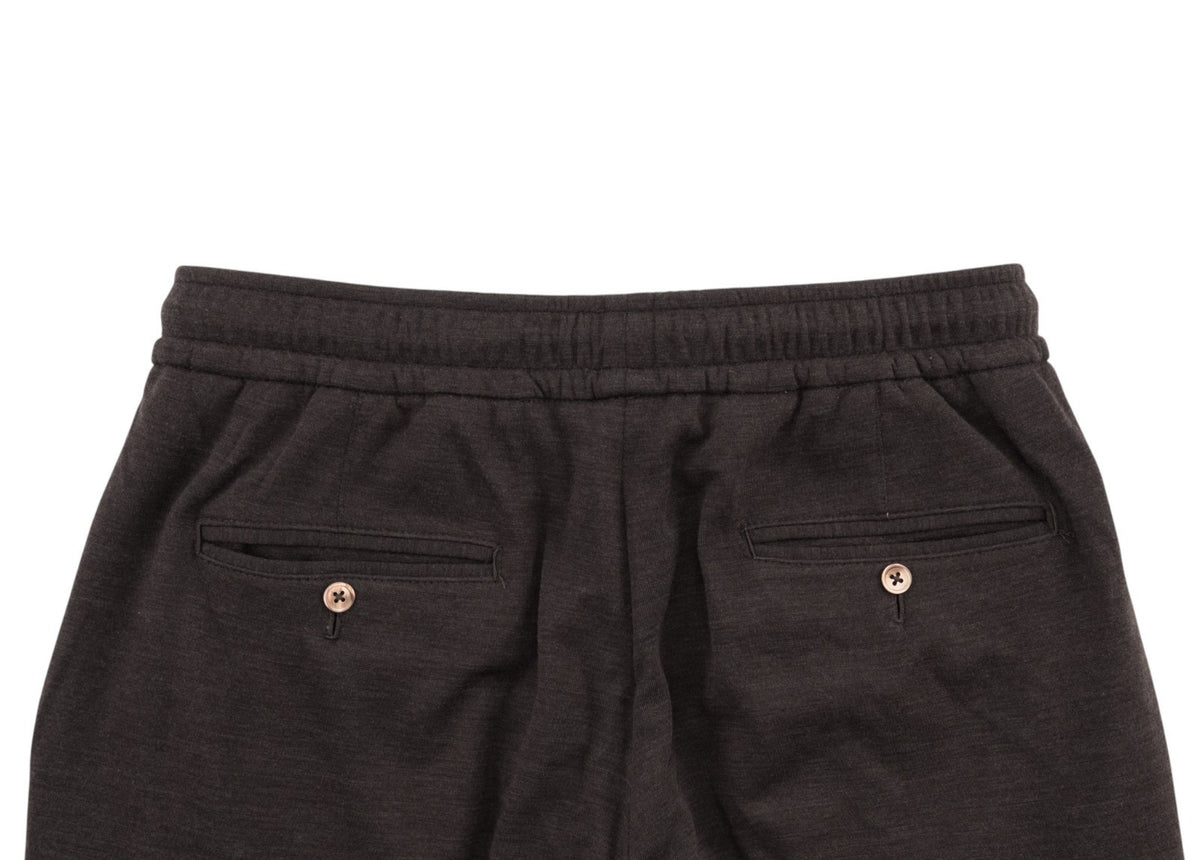 1285$ ISAIA NAPOLI "Comfort Project" Brown Drawstring Pant Wool 32 US/48 EU