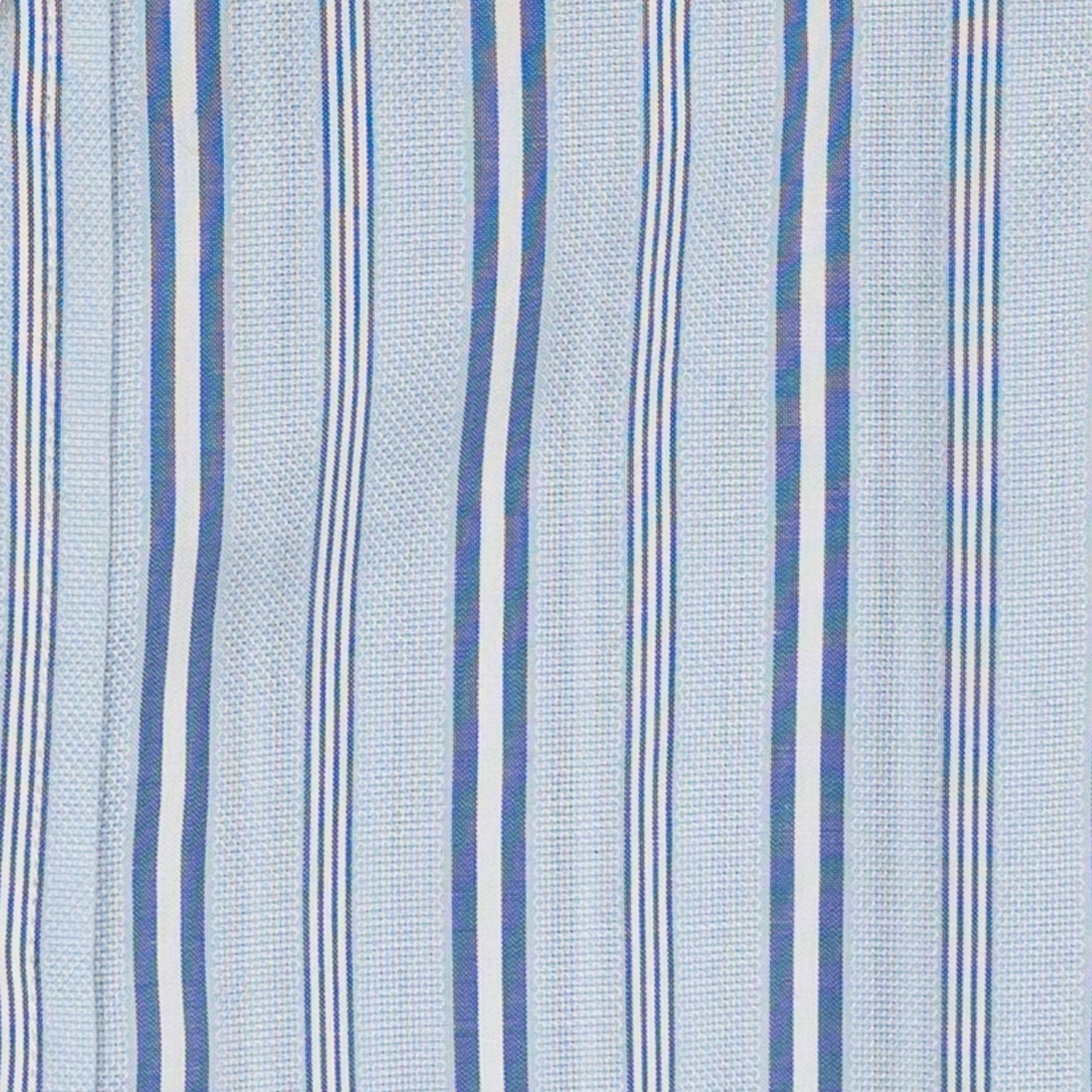 520$ RUBINACCI NAPOLI Blue Hand-Sewn Striped Shirt Cotton Classic Fit   1S
