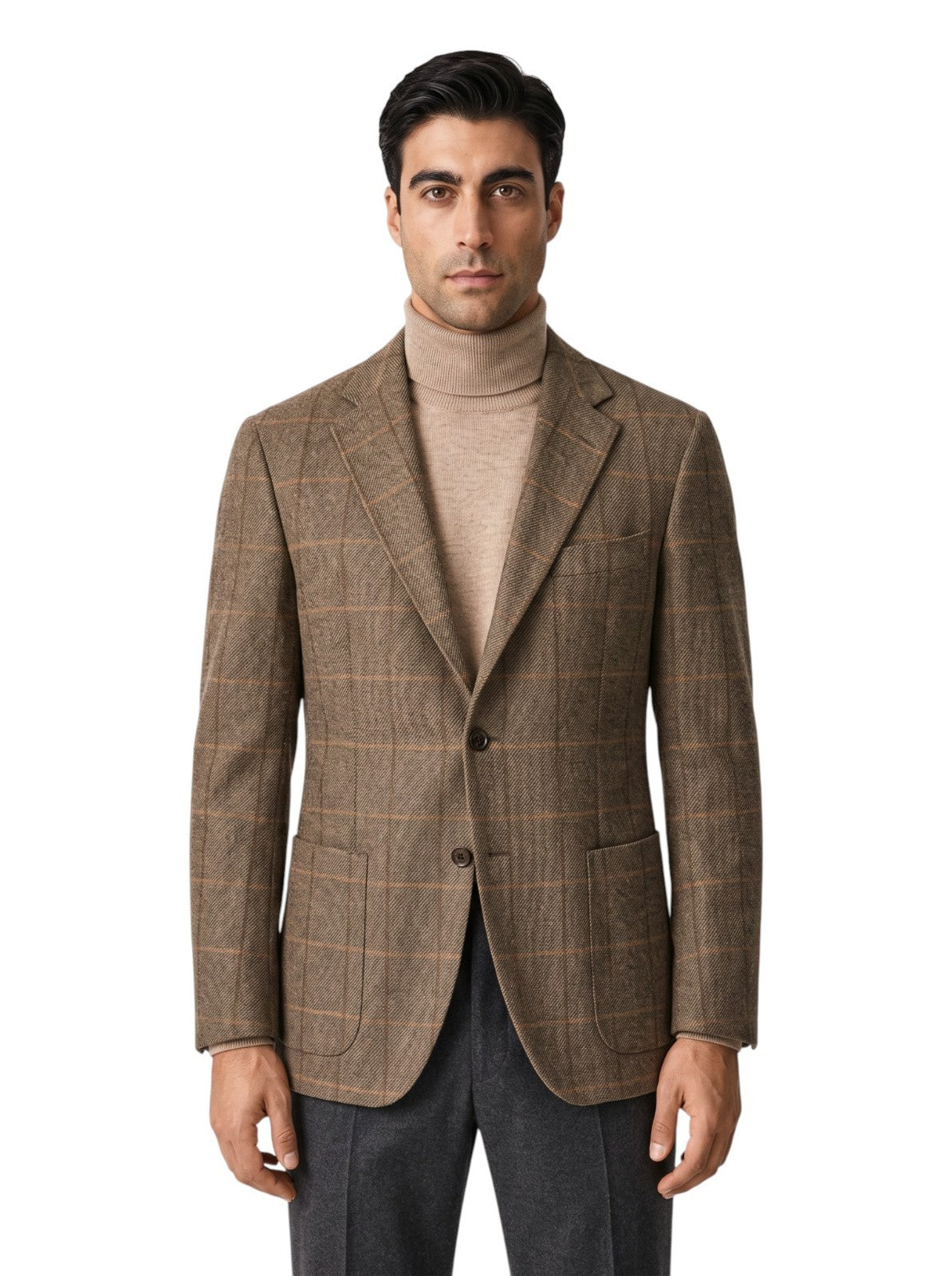 2650$ RAFFAELE CARUSO Brown Sport Coat LORO PIANA Cashmere / Goat 38 US / 48 IT