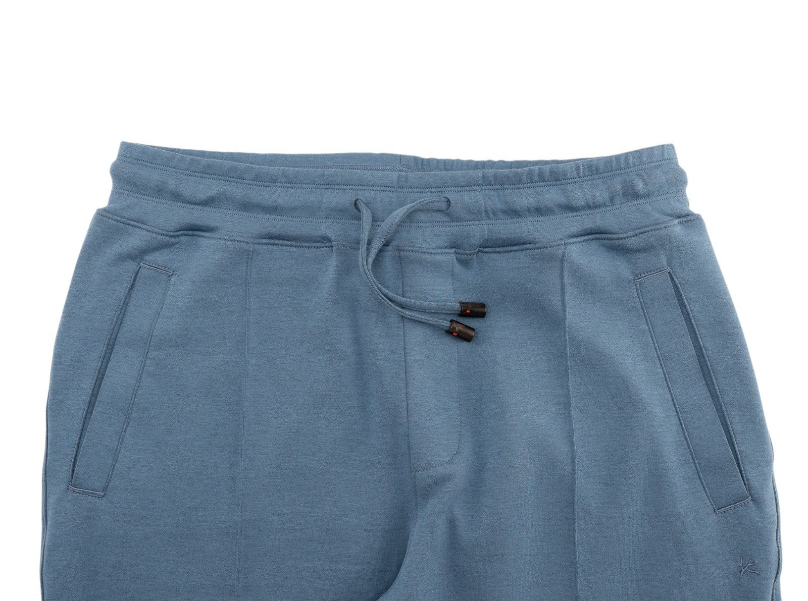 1200$ ISAIA NAPOLI Aviator Blue Drawstring Track Pant Jersey Cotton Size M