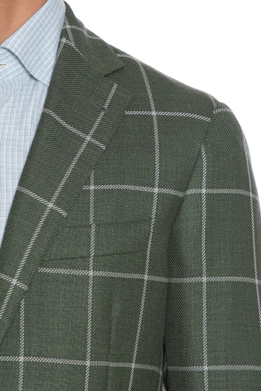 2100$ BELVEST Jacket Dark Green Checks Light Wool Drop 7 JACKETINTHEBOX Edition