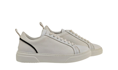 700$ TESTONI Sneaker Weaving T Macro Calf White 8 UK  / 9 US / 42 IT