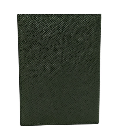 220$ PINEIDER FIRENZE 1774 Passport Holder Saffiano Grain Calf Serpentino Green