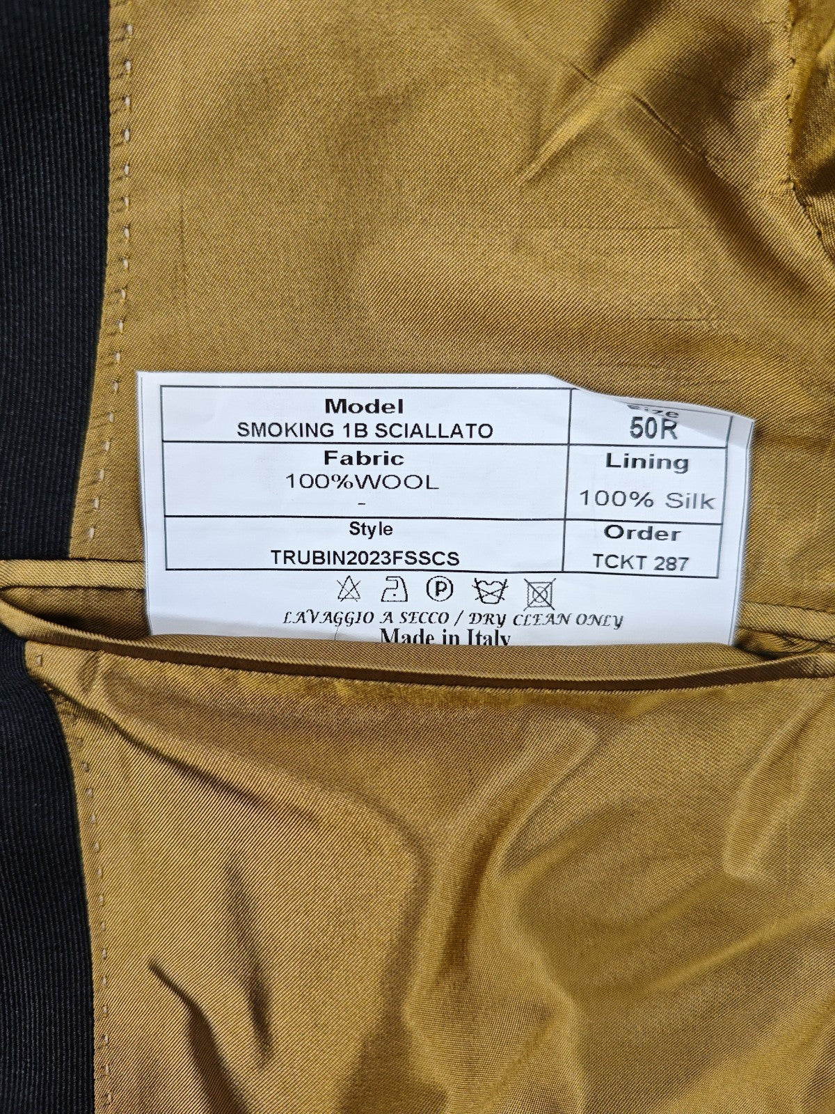 $1890 RUBINACCI NAPOLI Black Double Breasted Shawl Tuxedo Jacket 40 US / 50 EU