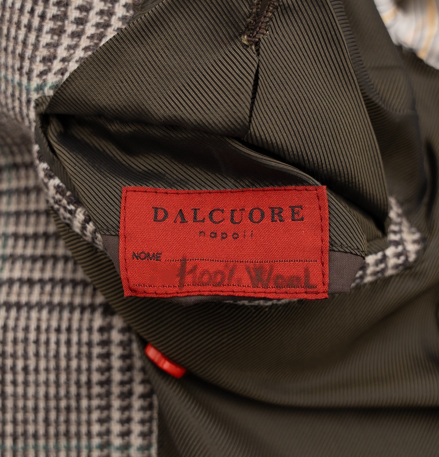 Sartoria DALCUORE NAPOLI Total Hand-Sewn Jacket Sport Coat Wool 34 US / 44 EU