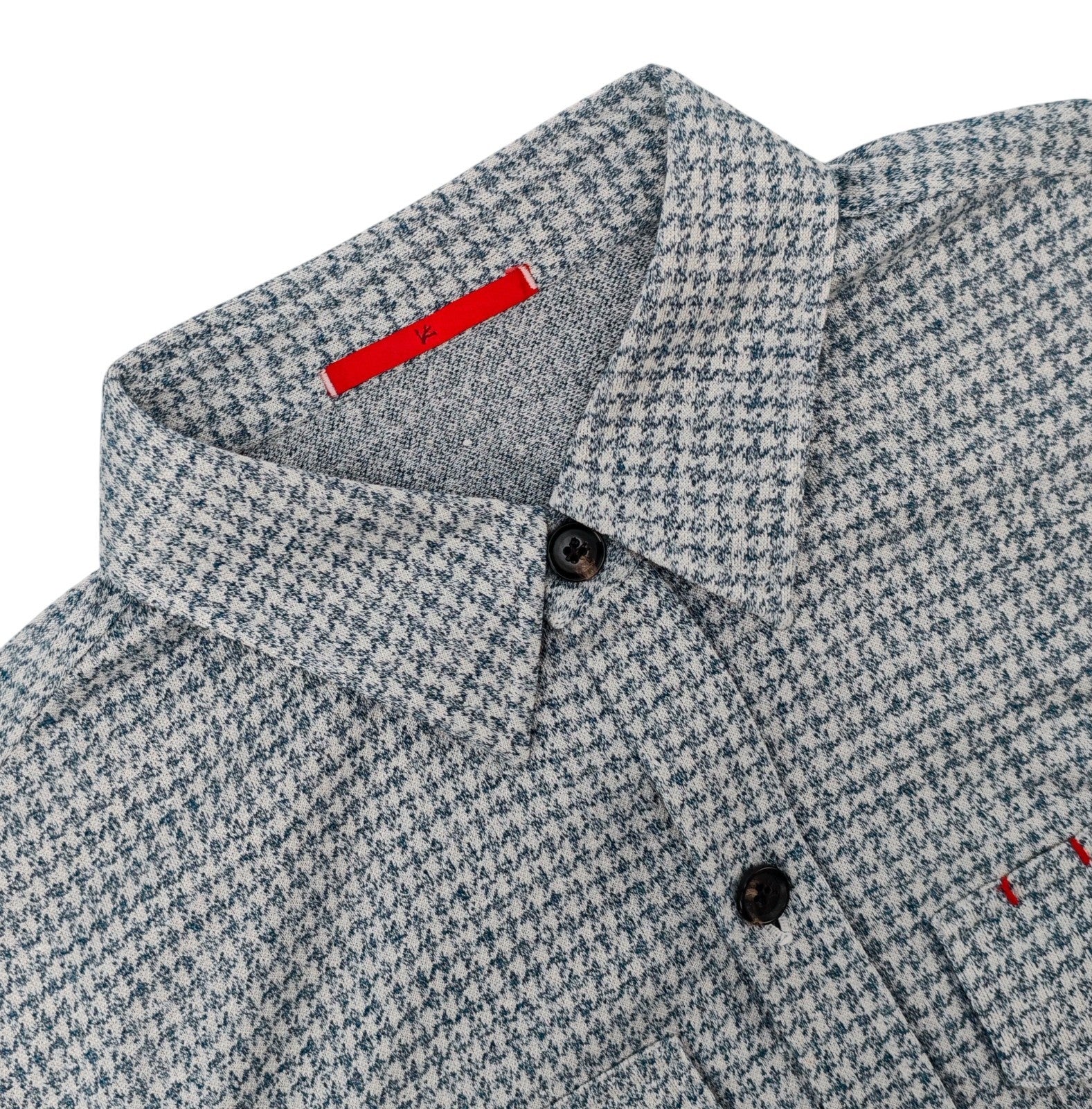 $1650 ISAIA Light Blue Hand-Sewn Overshirt Jacket Linen - Silk - Cotton Size L
