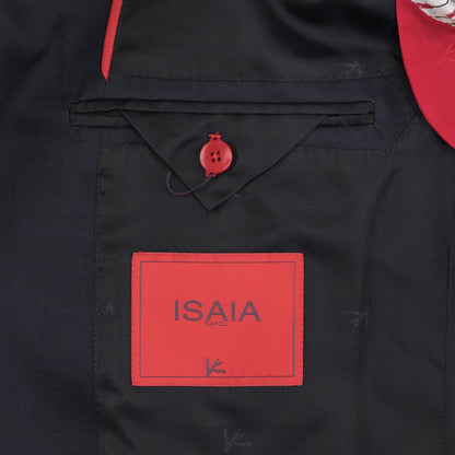 $5725 ISAIA "Capri" Blue Midnight Sport Coat Fine Wool 4 Season 42 US / 52 EU 8R