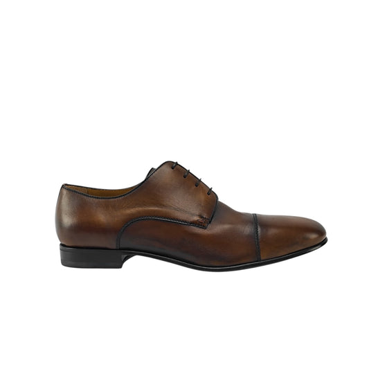 1150$ TESTONI "Portonovo" Derby Shoes Antique Calf Brown 8 UK / 9 US / 42 IT