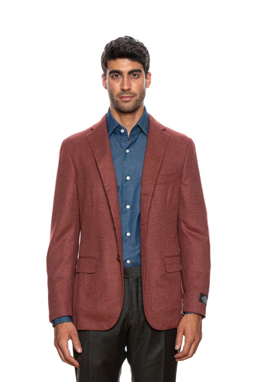 $2495 BELVEST Red Pompeian Wool Cashmere Silk Jacket 40 US / 50 EU Drop 7R 